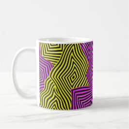 Caneca De Café Padrão Colorido Art Nouveau