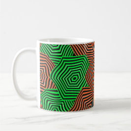 Caneca De Café Padrão Colorido Art Nouveau