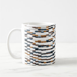 Caneca De Café Padrão Colorido Art Nouveau