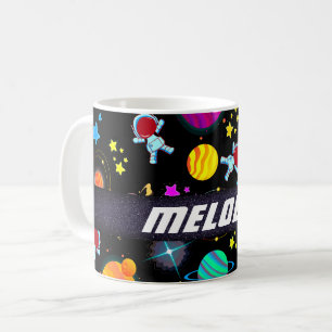 Caneca De Café padrão colorido do planeta galáxia do espaço exter