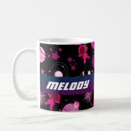 Caneca De Café padrão colorido do planeta galáxia do espaço exter