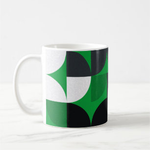 Caneca De Café Padrão com triângulos coloridos aleatórios Gerativ