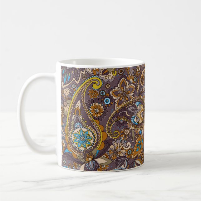 Caneca De Café Padrão constante baseado em elementos asiáticos tr (Esquerda)