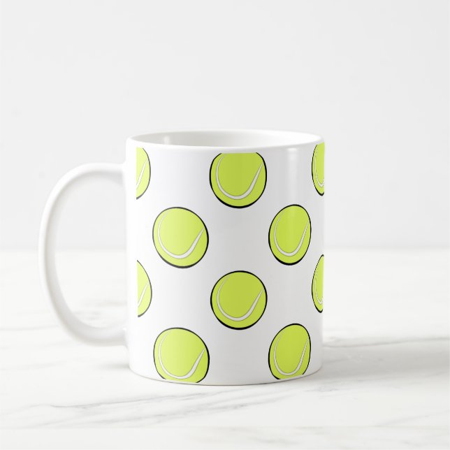 Caneca De Café Padrão contínuo de bolas de tênis \ (Esquerda)