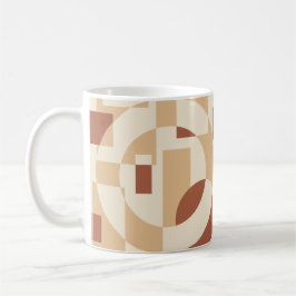 Caneca De Café Padrão contínuo de geometria de terracota