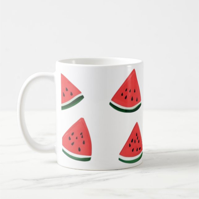 Caneca De Café Padrão contínuo de melancia fofa (Esquerda)