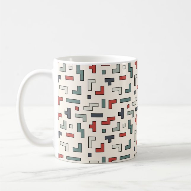 Caneca De Café Padrão contínuo do antigo jogo de vídeo, plano de  (Esquerda)