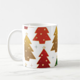 Caneca De Café Padrão da árvore de Natal