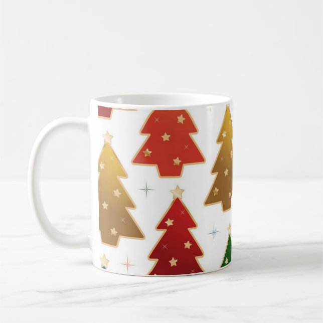 Caneca De Café Padrão da árvore de Natal (Esquerda)