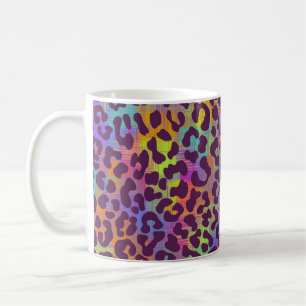 Caneca De Café Padrão da pele do leopardo. Repetição da ba de ani