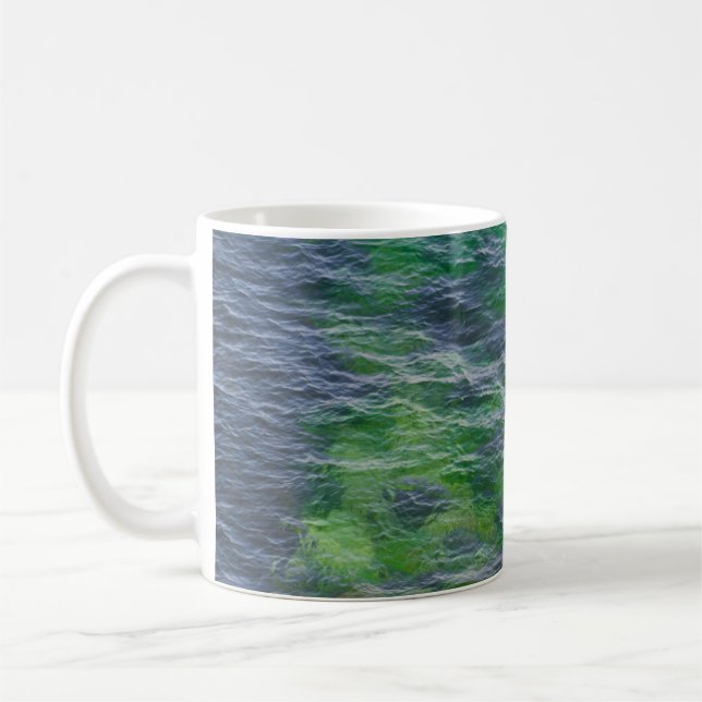 Caneca De Café Padrão da superfície do mar (Esquerda)