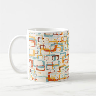 Caneca De Café Padrão Da Vintagem Retroativa 70s Em Sombras De Az