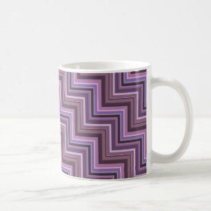 Caneca De Café Padrão das escadas das faixas de Mauve