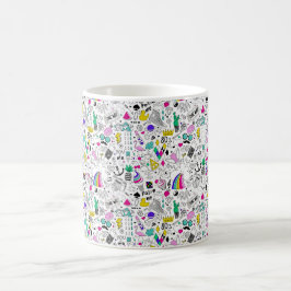 Caneca De Café Padrão de 80 s colorido bonito