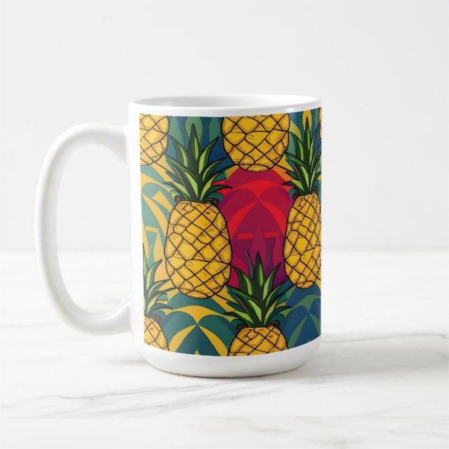 Caneca De Café Padrão de Abacaxi  (Esquerda)