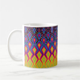 Caneca De Café Padrão de Abstrato de cor nova vibrante 90s