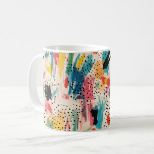 Caneca De Café Padrão de Abstrato de cores vivas