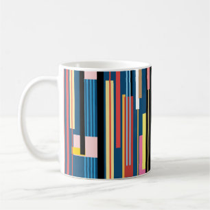 Caneca De Café Padrão de Abstrato de faixa brilhante