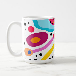 Caneca De Café Padrão de Abstrato de pop Art, padrão inspirado na