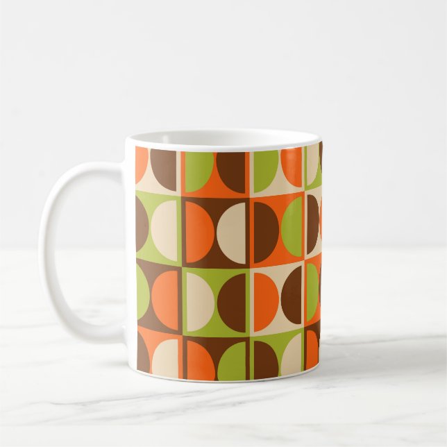 Caneca De Café Padrão de Abstrato Geométrico Moderno do meio sécu (Esquerda)