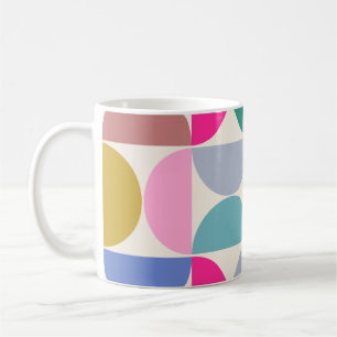Caneca De Café Padrão de Abstrato Moderno de Meio século Colorido