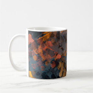 Caneca De Café Padrão de abstrato surreal feito à mão. Arte moder