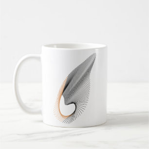 Caneca De Café Padrão de Amor Abstrato: Coração Moderno Sem Costu