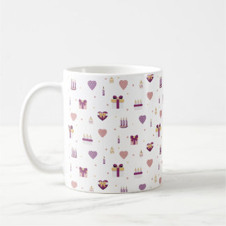Caneca De Café Padrão de amor do Namorados doce