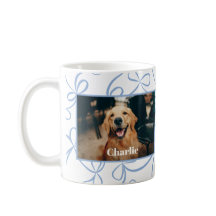 Padrão de Arco Azul Claro e Foto de Cachorro Perso