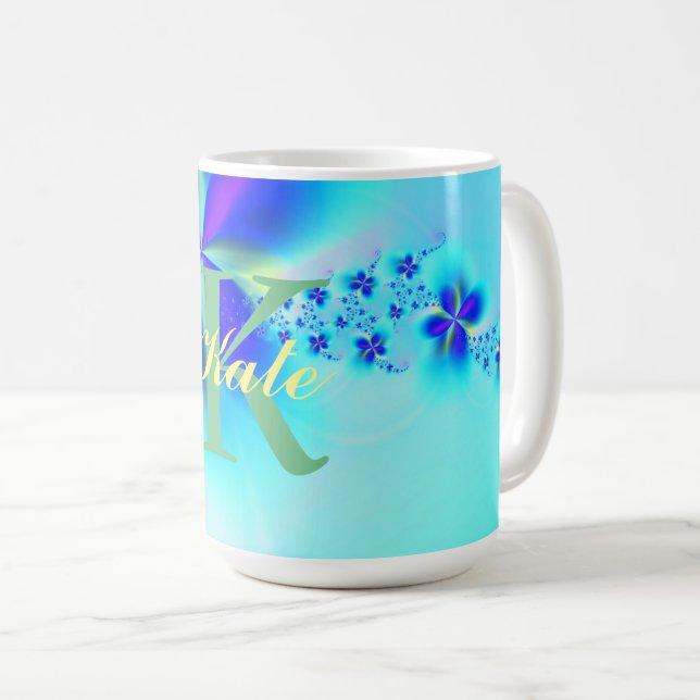 Caneca De Café Padrão de arte frontal Abstrato personalizável (Frente Esquerda)