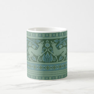 Caneca De Café Padrão de Arte Novo Deco Cão Natureza Animal