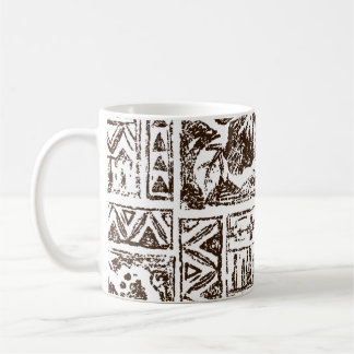 Caneca De Café Padrão de arte tropical tribal do Havaí indígenas
