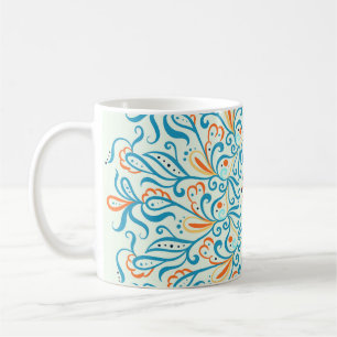 Caneca De Café Padrão de Azulejo cerâmico de abstrato