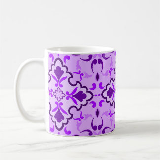 Caneca De Café Padrão de azulejo roxo