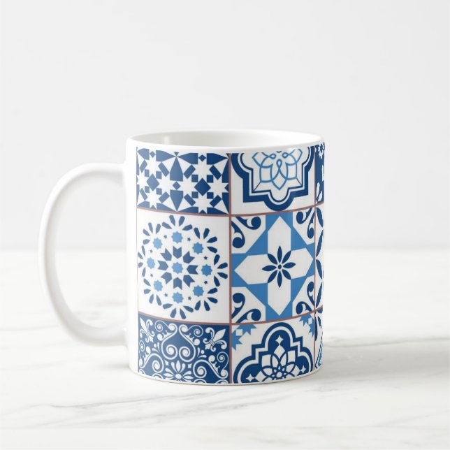 Caneca De Café Padrão de azulejos (Esquerda)
