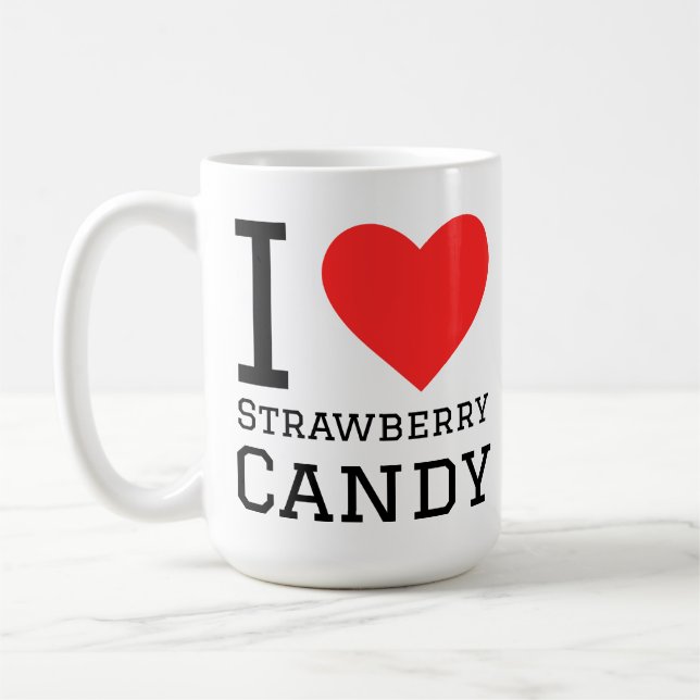 Caneca De Café Padrão de bala de morango (Esquerda)