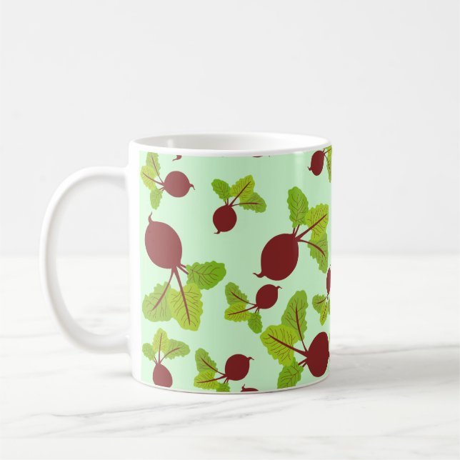 Caneca De Café Padrão de beterraba (Esquerda)