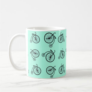 Caneca De Café Padrão de Bicicleta Retro