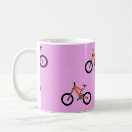 Caneca De Café Padrão de bicicletas a rosa