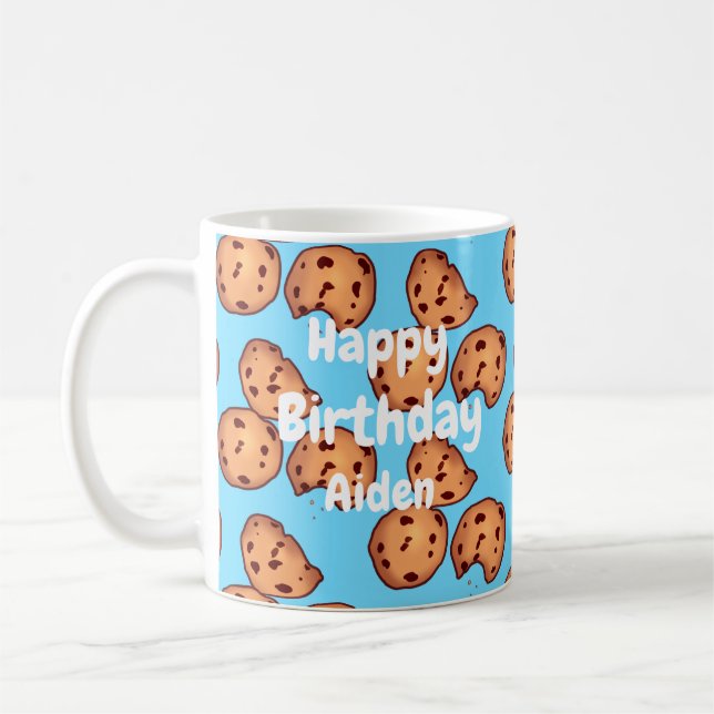 Caneca De Café Padrão de Biscoitos com Gotículas de Chocolate    (Esquerda)