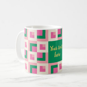 Caneca De Café Padrão de bloco de catavento geométrico 26039A Ros