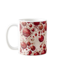 Padrão de Bolas Vermelhas de Natal Design