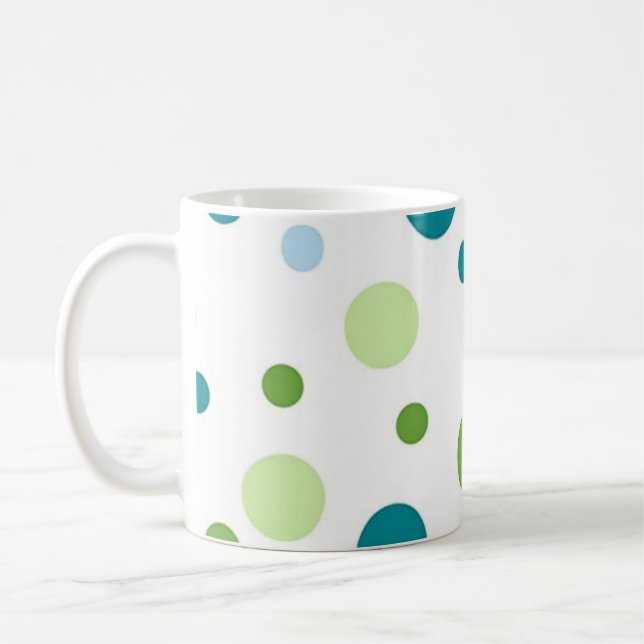 Caneca De Café padrão de bolinhas (Esquerda)