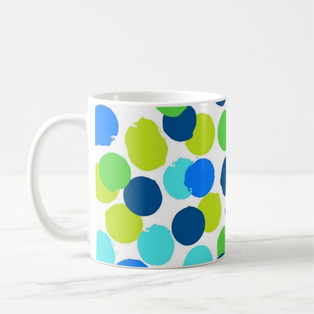 Caneca De Café padrão de bolinhas (Esquerda)