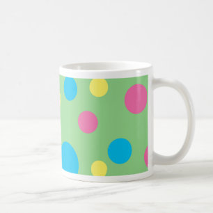 Caneca De Café Padrão de bolinhas coloridas