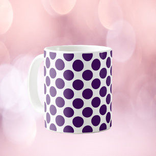 Caneca De Café Padrão de Bolinhas do Círculo Roxo