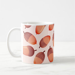 Caneca De Café Padrão de bolota de outono fofo