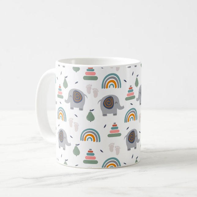 Caneca De Café Padrão de Brinquedo de Bebê Bonito (Frente Esquerda)