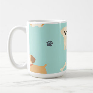 Caneca De Café Padrão de Cachorrinhos Fofos