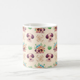 Caneca De Café Padrão de Cachorro Adorável